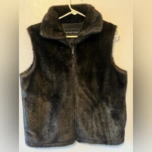 Regent  Park faux fur‎ with bling zipper Size Small